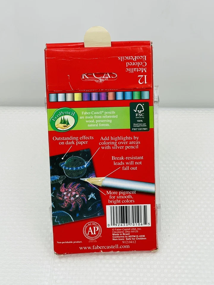 Faber-Castell 12 EcoLápices Colores Metálicos Calidad Premium NUEVO Foto 3 de 3
