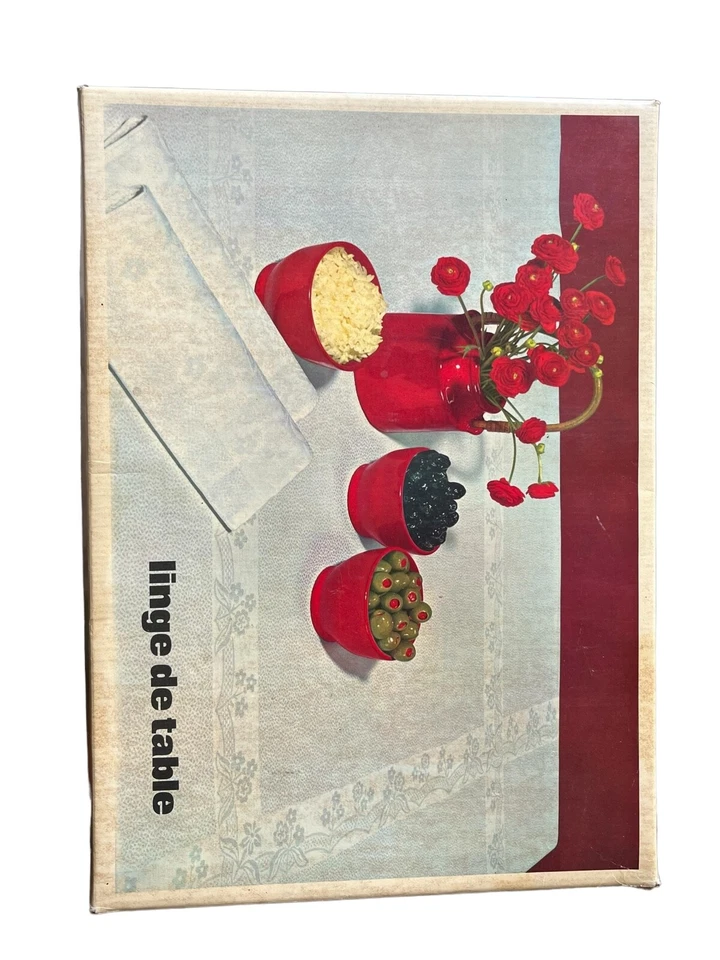 ANCIEN LOT SERVICE DE TABLE SERVIETTE  NAPPE MÉTIS LINGE DE MAISON TORCHON - Photo 2/4