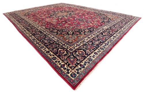 Mashhad Handgeknüpfter Perserteppich 406x312 cm-Fine,Orient,Carpet,Rug,Rot - Picture 3 of 11