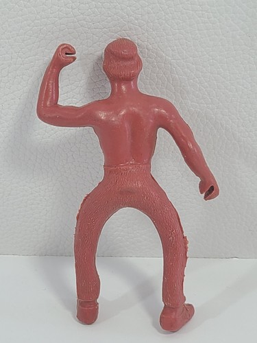 Figura Juguete Plástico Occidental 5" Vaquero Rojo Rosa Nativo Americano Vintage NOTA - Imagen 3 de 10