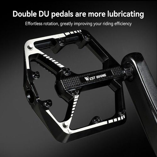 9/16 in Premium Bike Pedals MTB Mountain Road Bike Flat Pedal w/ Sealed Bearings - Picture 2 of 13