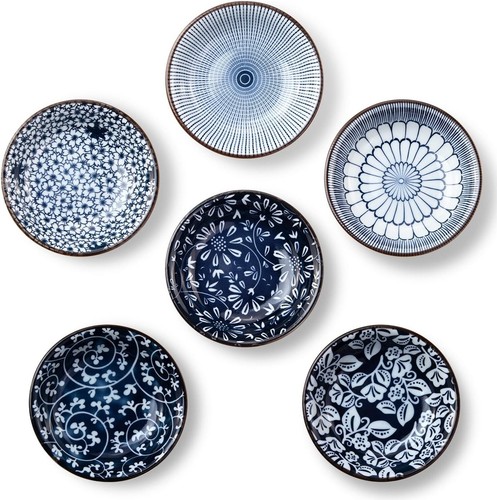 Eisinly Dipping Bowls, Soy Sauce Dish Ceramic, 3 OZ Small Set of 6 - Picture 2 of 8
