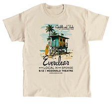 Everclear - Sparkle and Fade 30th Anniversary Tour T Shirt Sand All Size