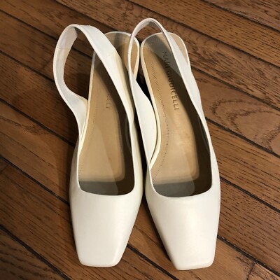 Mari Giudicelli Helena Slingback Pumps Ivory Sz 36 $590
