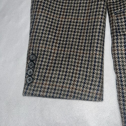 Men’s Patrick James 100% Wool Blazer Jacket Multicolor Houndstooth Size 44 L - Picture 5 of 14