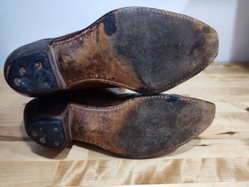 Vintage 1940's/1950's Peewee Shorty Inlay Western Cowboy Boots Size 8.5 EE - Picture 18 of 23