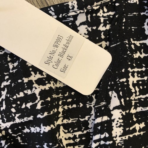 Bella Berry Jumpsuit Black White Crosshatch 4X New Sleeveless Pockets Stretch - Picture 3 of 4