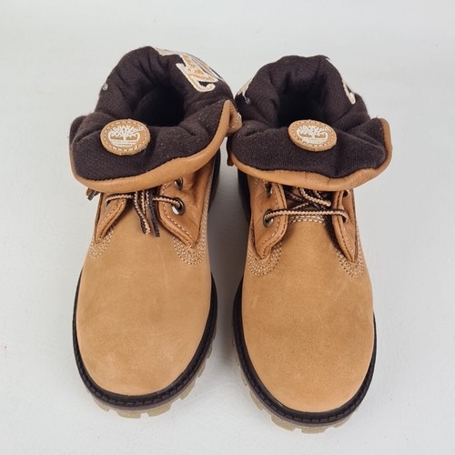 Timberland Little Kid's Script 22818 Roll Top Boots Winter Wheat SZ 12 - Picture 4 of 11