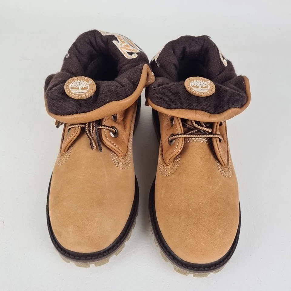 Timberland Little Kid's Script 22818 Roll Top Botas Invierno Trigo Talla 12 Foto 4 de 4
