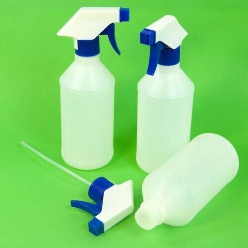 White Opaque Plastic Spray Water Bottles 500ML Capacity Pack of 3 bottles - Picture 3 of 3