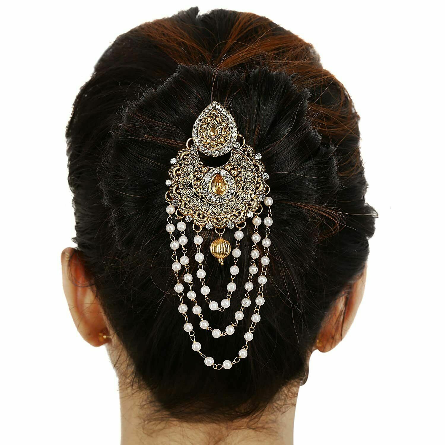Indian Traditonal Bahubali Inspired Golden Hair Juda Pin Brooch for Women Girls | eBay Indian Traditonal Bahubali Inspired Golden Hair Juda Pin Brooch for Women Girls | eBay