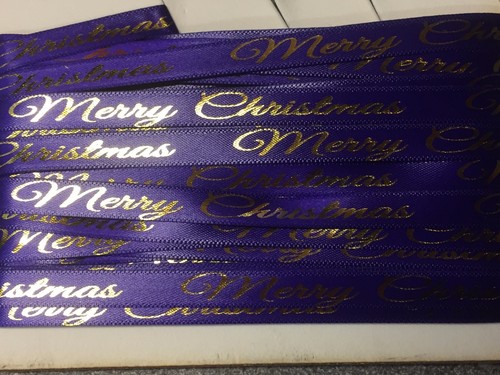 Personalised Printed Ribbon Double Satin 7mm Wedding Anniversary Favour Box Xmas - Picture 21 of 29
