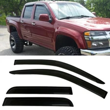 Fit 2004-2012 Chevy Colorado Crew Cab Window Visors Sun Vent Shade Rain Guards