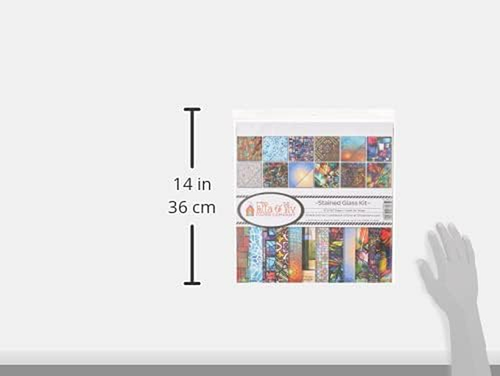 by (ELLLX) Stained Glass Scrapbook Collection Kit, Multicolor, 12X12 Inches - Picture 4 of 4