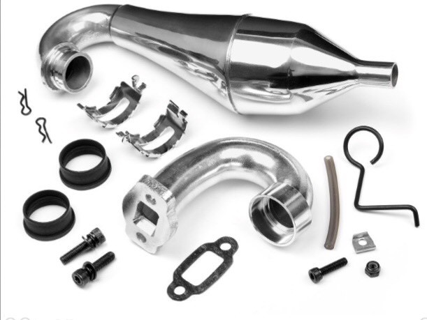 HPI Baja 5B Aluminio Tuned Pipe conjunto 86690 HPI Baja 5B Aluminio Tuned Pipe conjunto 86690