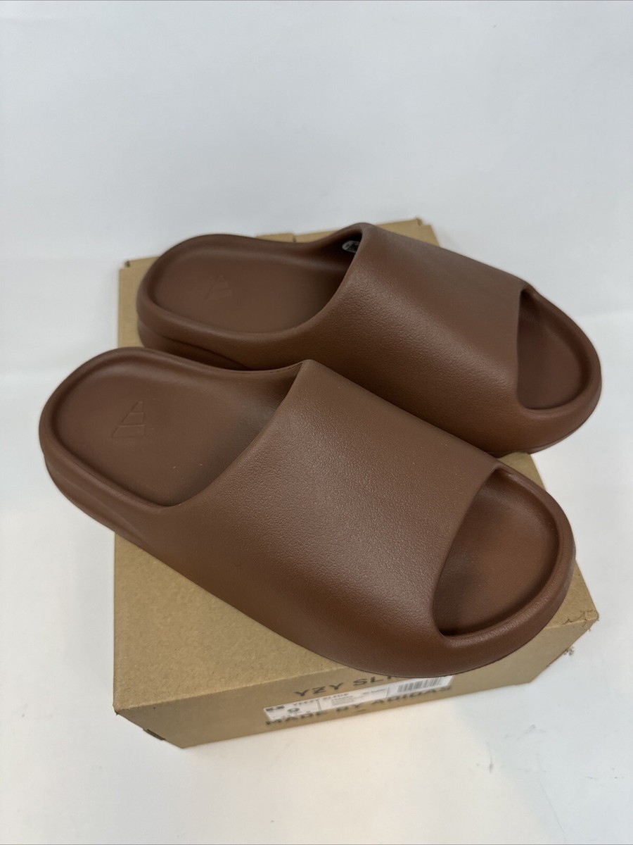 Adidas Yeezy Slide Flax Brown Kanye West FZ5896 Men's Size 9