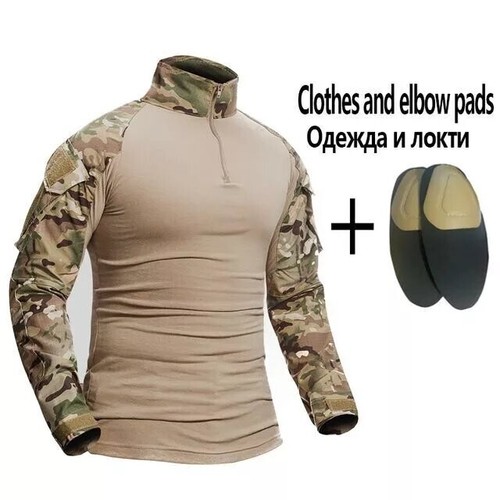 Uniforme Táctico de Combate Militar Ejército Pantalones Chaqueta Set Traje de Paintball Rodilleras - Imagen 132 de 168