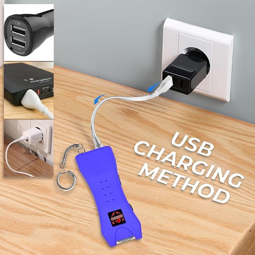 FIGHTSENSE Rechargeable Stun Gun 10 Mil Volts With Led Light Extremely Powerful - Picture 22 of 149