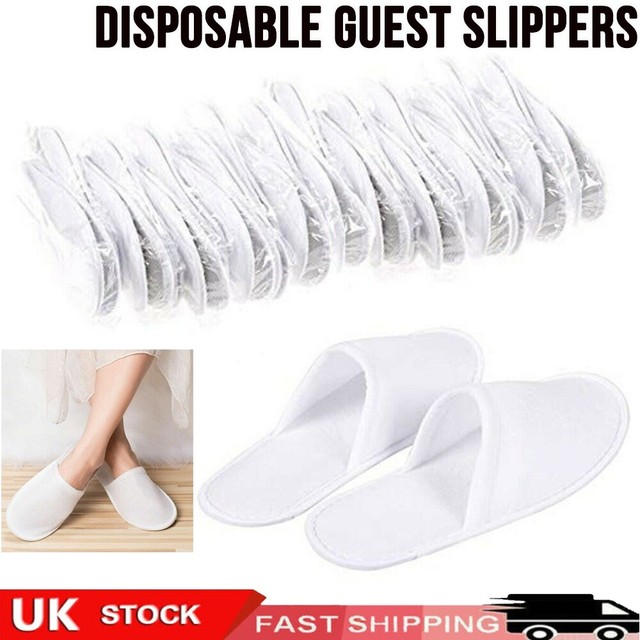 20/50Pairs Disposable Slippers Spa Hotel Guest Closed Toe Universal Size Shoe UK 20/50Pairs Disposable Slippers Spa Hotel Guest Closed Toe Universal Size Shoe UK