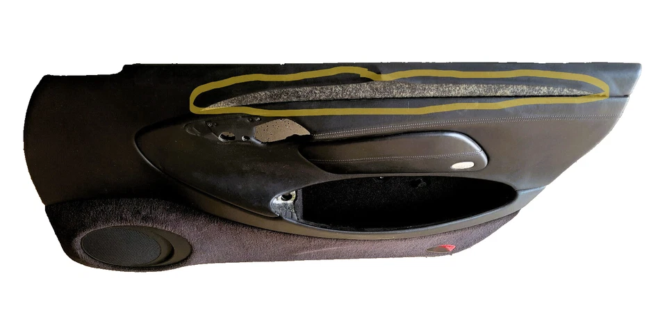 Panel de puerta derecho Porsche Boxster 986 1999-2004 cuero negro 98655512218 Foto 3 de 4