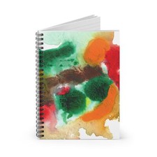 Spiral Notebook Ruled Line Original Artwork Abstract 2024-31 Birthday, Gifts