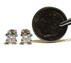 14k white gold 1.17ct SI3 I3 I Top Light Brown princess diamond U Prong earrings — photo 3