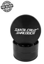 LARGE 2.75" SANTA CRUZ SHREDDER Aluminum Grinder 4 PIECE Mill Authentic * BLACK