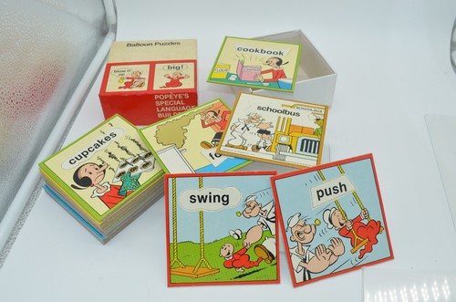 SUPER RARE - UNUSED Popeye 30 card WORD LEARNING game/puzzle 1977 - Picture 8 of 10