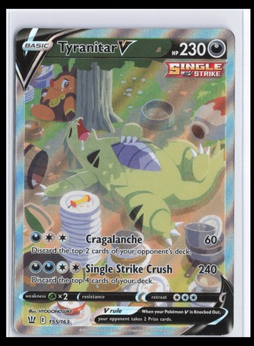 Tyranitar V (Alternate Full Art) 155/163 Swsh05: Battle Styles Holo NM