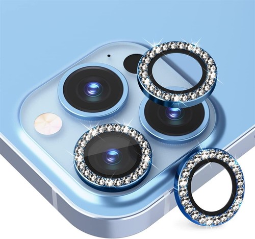For iPhone 13/13 Pro Max Diamond Camera Lens Protector Rings Tempered Glass - Picture 12 of 17