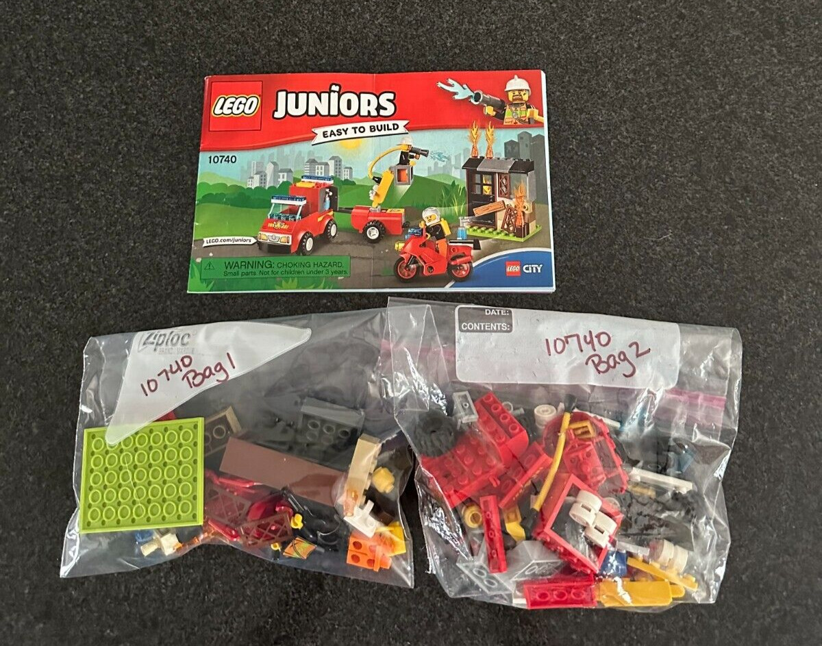 LEGO Juniors: Fire Patrol Suitcase 10740 COMPLETE with INSTRUCTIONS NO BOX