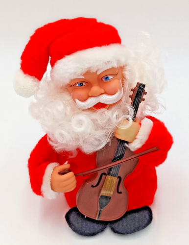 Papá Noel animado de colección con violín va a tocar 3 melodías diferentes - Imagen 3 de 9
