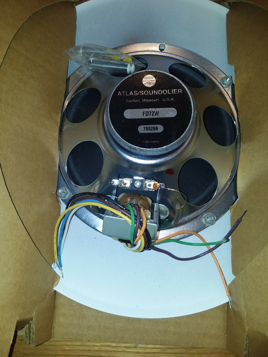 Atlas Sound Soundolier FD72W in Ceiling Speaker New Open Box