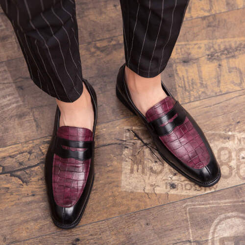 Men's Dress Shoes Pointed Toe Business Formal Derby Shoes for Suits Color Matchi - Picture 23 of 28