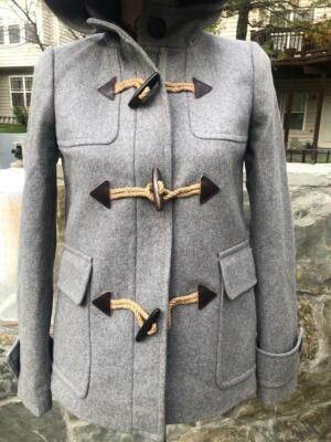 ジャケット・アウター big collar boa duffle coat Amiur J Crew Classic Duffle Coat Melton Wool Gray Toggle Italy