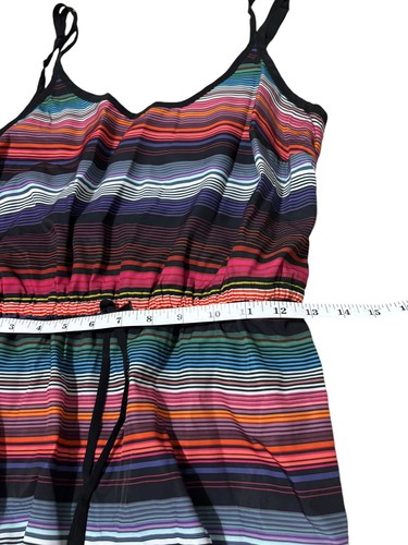 Athleta Women's Havana Striped Drawstring Waist Midi Tank Dress Size M Pockets - Picture 4 of 9