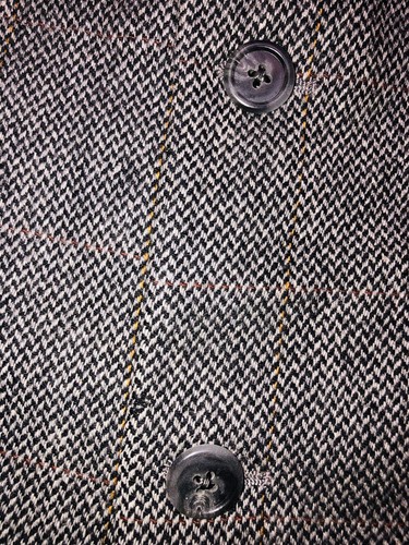 Vintage Brooks Brothers Blazer 50R Gris 100% Cachemira Cuadros de espiga *defectos - Imagen 15 de 20