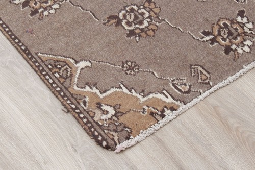 4x6 Traditional Floral Brown Oriental Hand Knotted Wool Carpet Vintage Area Rug - Picture 11 of 17