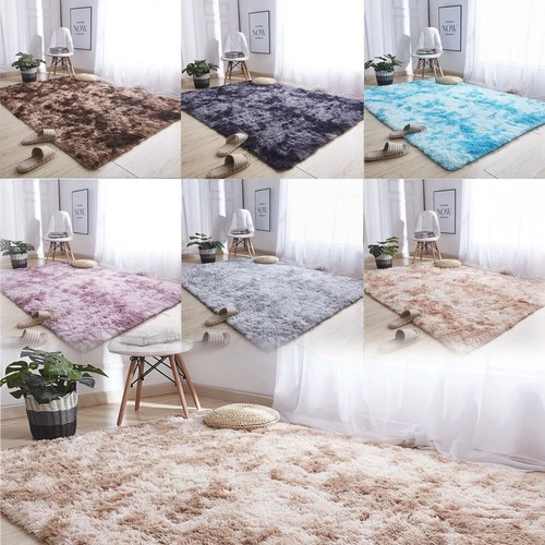 Fluffy Area Rugs Anti-Slip Shaggy Mat Soft Carpet Mat Living Room Floor Bedroom - Picture 1 of 31