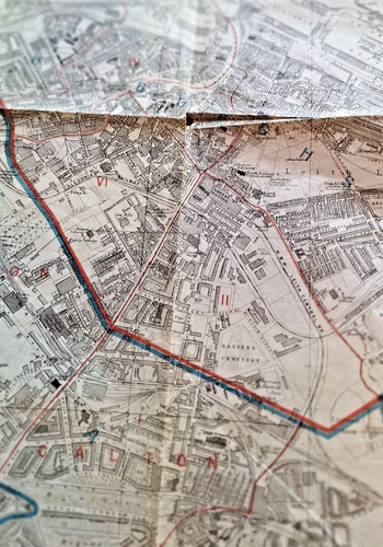 EDINBURGH: Huge Antique map Post Office boundaries history 1917 Leith Portabello - Picture 2 of 9