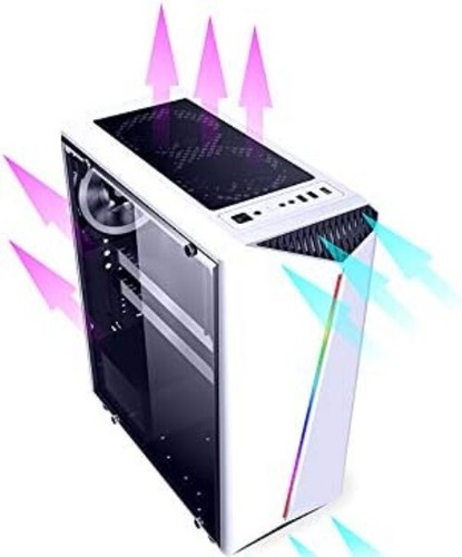 Compact Mid Tower with RGB Front Light and Tempered Glass - Customizable Cooling - Picture 12 of 13