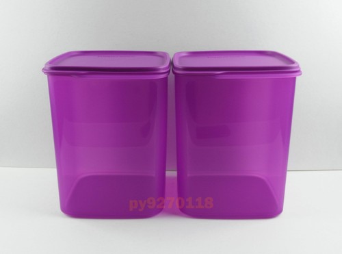 NEW Tupperware Modular Smart Saver Square 4 Set of 2 (Purple) + Free Shipping - Picture 3 of 4