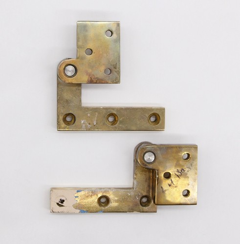 Pair of 3 in. Polished Brass Left Swinging Door Pivot Hinges - Bild 4 von 5