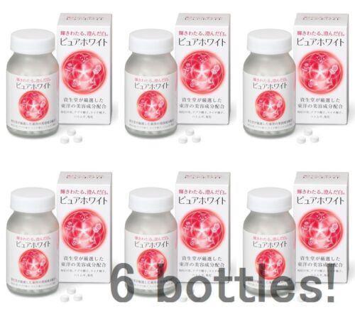 Lot 6! 2016 new bottle! Shiseido Pure White 240 tablets(30days) x 6 bottles - Afbeelding 1 van 2
