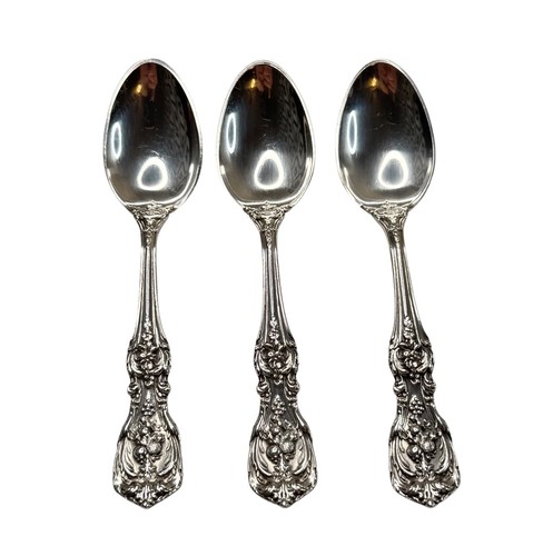 (3) Reed & Barton Francis I Sterling Silver Demitasse Spoons 4 1/4” Eagle-R-Lion - Picture 2 of 20