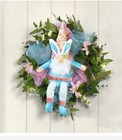 ANIMATED Martha Stewart Easter Gnome Wreath Florals Indoors Home Decor 18”