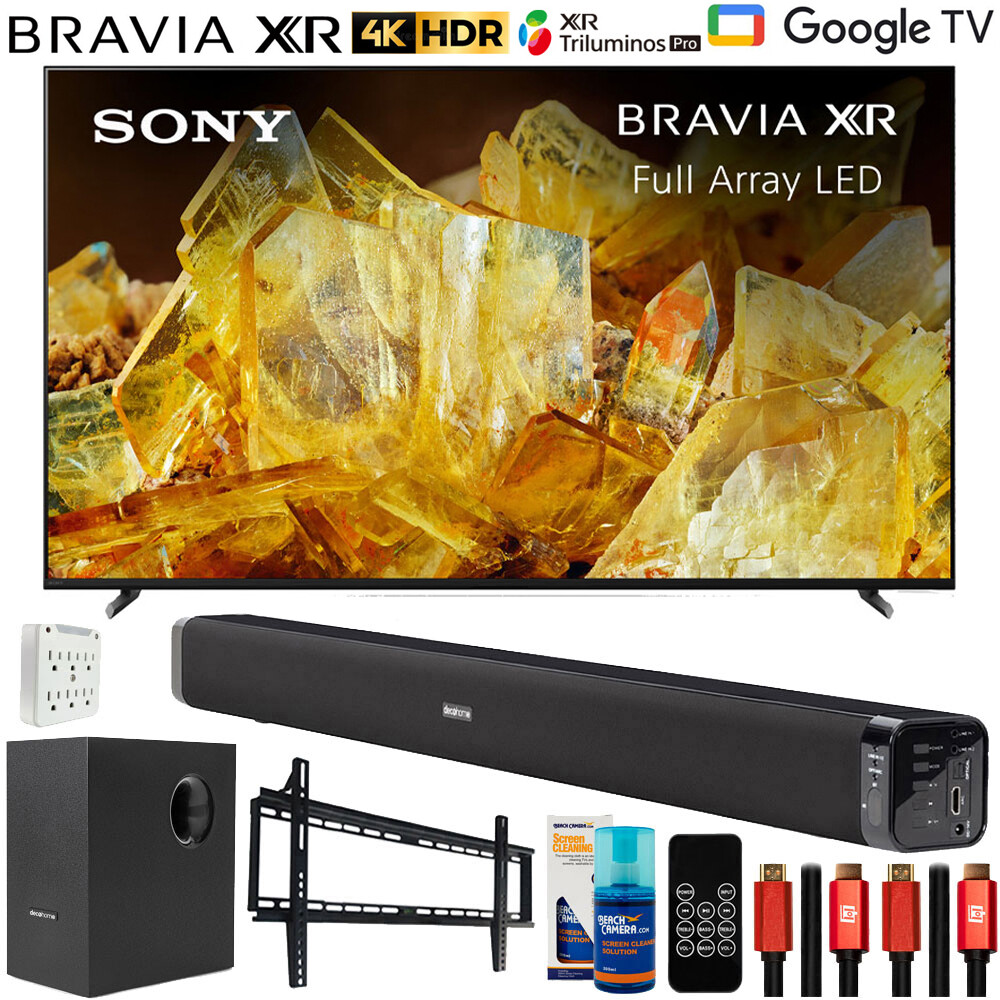 Телевизор Sony Bravia XR 98 X90L со светодиодной подсветкой 4K HDR 2023 в комплекте с домашним кинотеатром Deco Gear