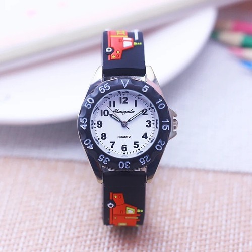 Relojes para niños DIBUJOS ANIMADOS Camión Reloj Pulsera Niños Niños Niñas Dial Cuarzo Reloj - Imagen 9 de 12