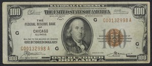 1929-100-FEDERAL-RESERVE-NOTE-BANK-OF-Chicago-Illinois