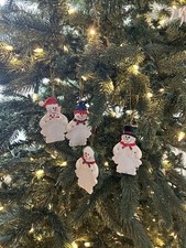 Snowmen, Christmas Ornaments set of 12 